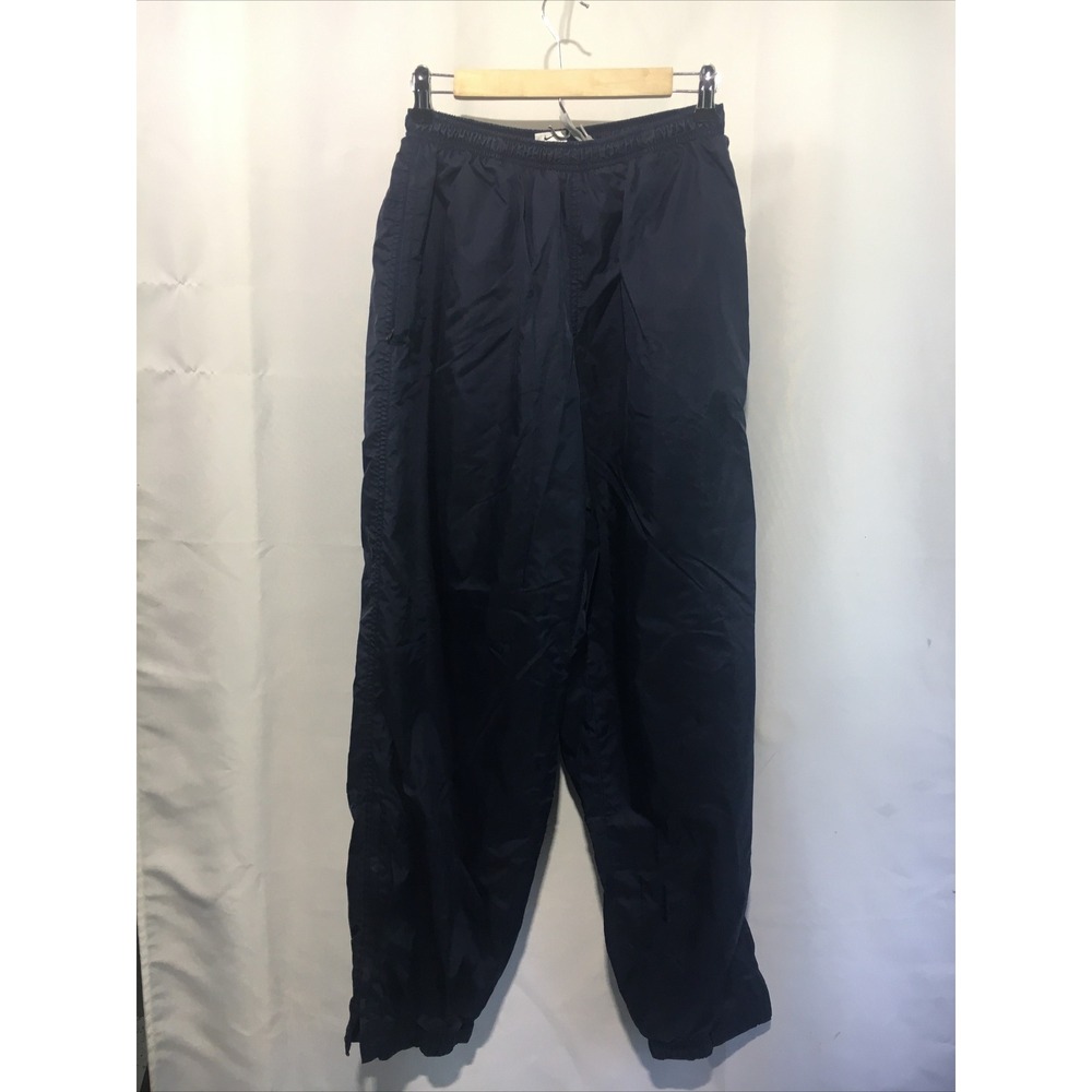 VTG Nike Swoosh Track Pants Nylon Windbreaker Joggers Baggy Lined Navy 90s